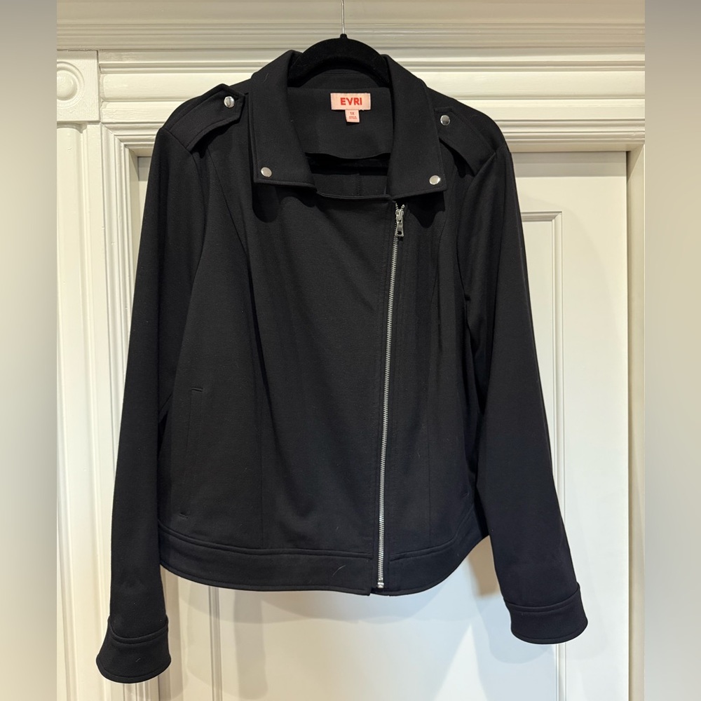EVRI - Black Moto Style Jacket - Picture 3 of 6